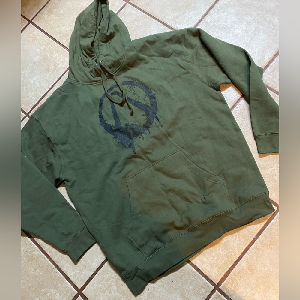 Army Green Hoodie Sweatshirt Size 2XL by gearbox softwear Preowned